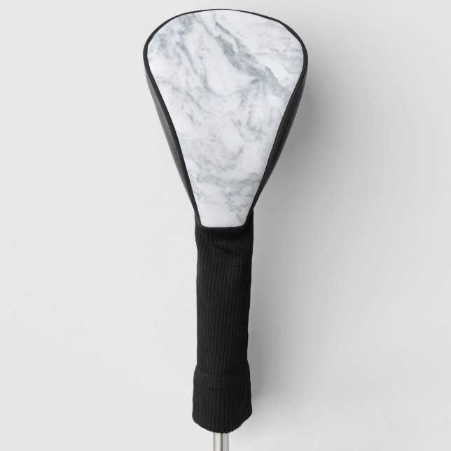 weißer Marmorlook Golf Headcover (Vorderseite)