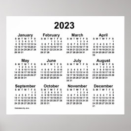 Weißer Mauerkalender 2023 von Janz Poster