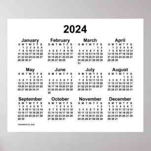 Weißer Mauerkalender 2024 von Janz Poster