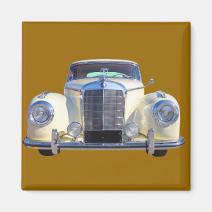 Weißer Mercedes Benz 300 Luxuswagen Magnet