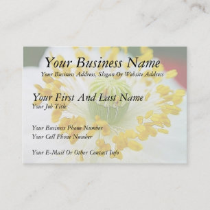 Weißer Mohn Visitenkarte