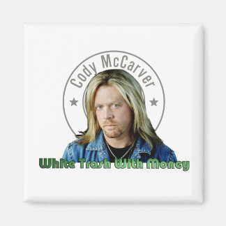 Weißer Müll mit Money Magent Magnet