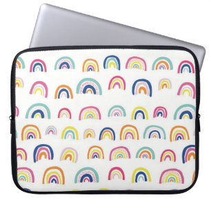 Weißer Multirainbow-Laptop-Sieb Laptopschutzhülle