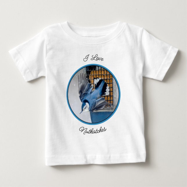 Weißer Nacktfisch im Schnee - Original Foto Baby T-shirt (Vorderseite)