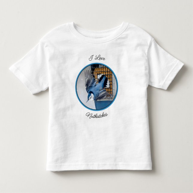 Weißer Nacktfisch im Schnee - Original Foto Kleinkind T-shirt (Vorderseite)