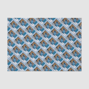 Weißer Nacktfisch im Schnee - Original Foto Seidenpapier