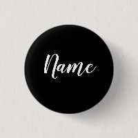Weißer Name auf schwarzem Hintergrund