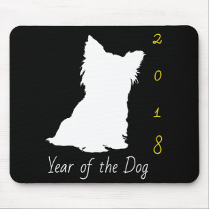 Weißer Niedlicher Hund Chinesisch Neujahr 2018 Sch Mousepad