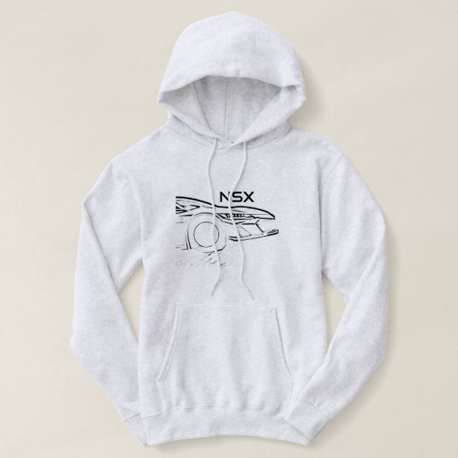 Weißer NSX-Wagen Hoodie (Design vorne)