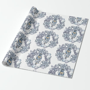 Weißer Nussknacker Geschenkpapier