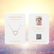 Weißer Ohrring-Schmuck Foto QR-Grafikkarte