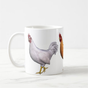 Weißer Oranger Und Schwarzer Hahn Tasse