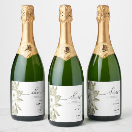 Weißer Orchid Gastgeschenk Hochzeit Sparkeln Weink