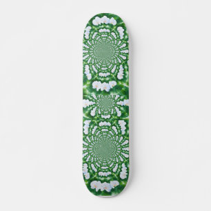 Weißer Orchid Mandala Skateboard