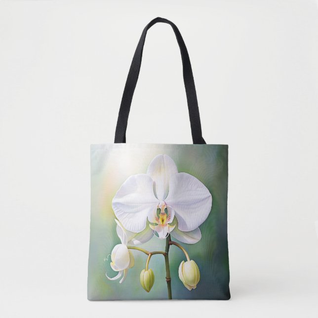 Weißer Orchid mit zarten Petalen (Vorderseite)