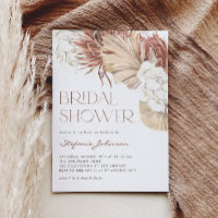 Weißer Orchid und getrocknetes Palm-Boho-Brautpart