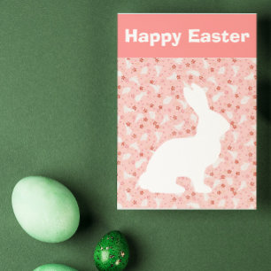 Weißer Osterhase Feiertagskarte