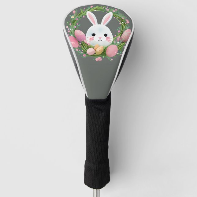 Weißer Osterkranz Golf Headcover (Vorderseite)