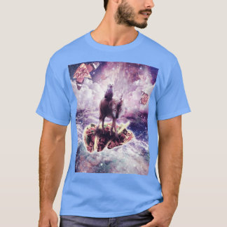 Weißer Owl Riding Unicorn Wolf auf Taco T-Shirt