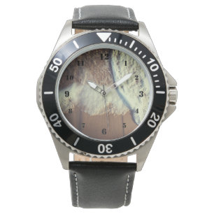 Weißer Ozean auf der Strandwache Armbanduhr