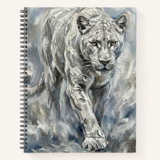 Weißer Panther Journal – Ätherische Majestät Symbo Notizbuch