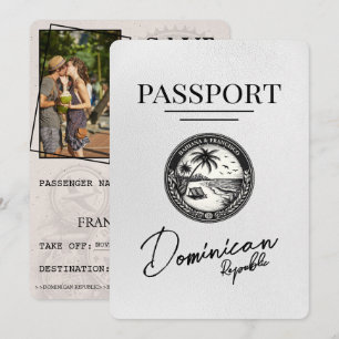 Weißer Pass der Dominikanischen Republik Save the  Date