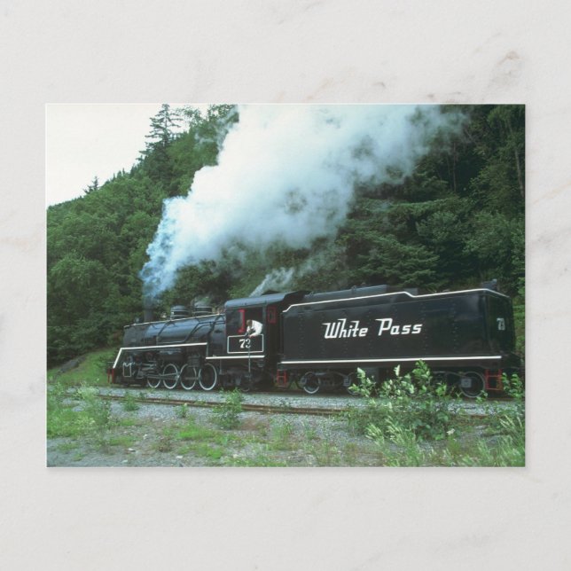 Weißer Pass und Yukon im Weißpass aus Skagway, Postkarte (Vorderseite)