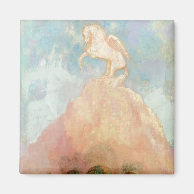 Weißer Pegasus, c.1908 (Öl auf Leinwand) Magnet (Vorne)