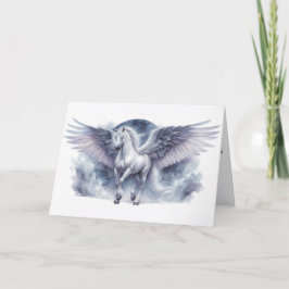 Weißer Pegasus mondbeschienene Flügel himmlischer  Karte