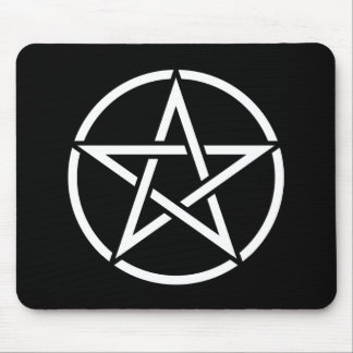 Weißer Pentagram Mousepad