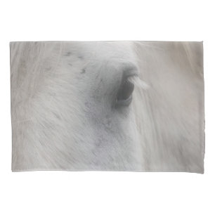 Weißer Percheron Kissenbezug