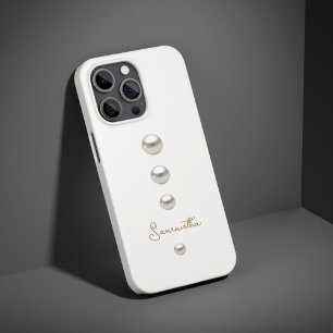 weißer Perlen Case-Mate iPhone Hülle