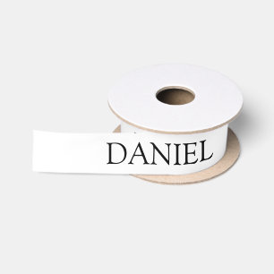 Weißer personalisierter Name Satinband