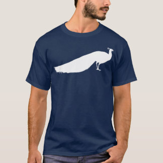 Weißer Pfau-Vogel-Entwurf T-Shirt