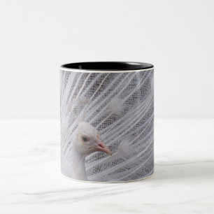 Weißer Pfau Zweifarbige Tasse