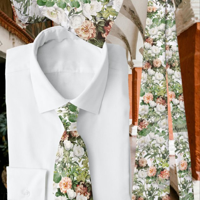 Weißer Pfirsich, Eukalyptus Rosa Rose Krawatte (Von Creator hochgeladen)