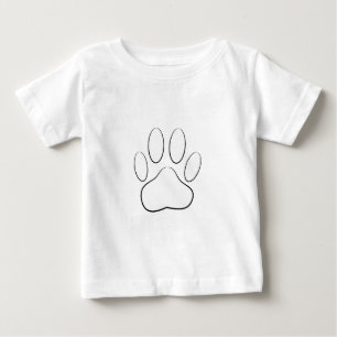 Weißer Pfotenabdruck Baby T-shirt