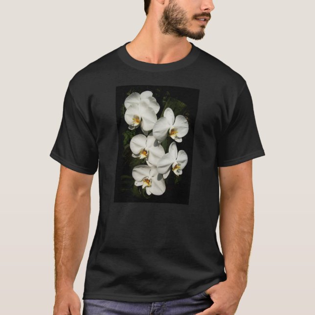 Weißer Phalaenopsis T-Shirt (Vorderseite)