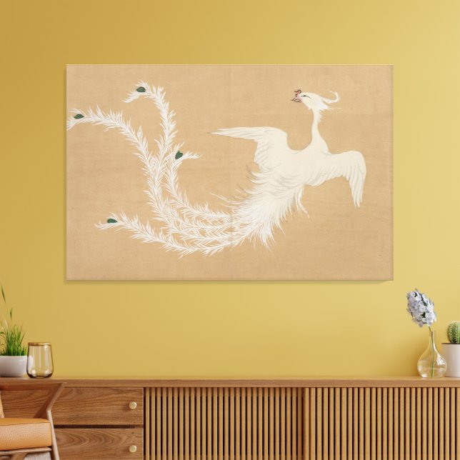 Weißer Phönix  Leinwanddruck (Insitu (Wohnzimmer))