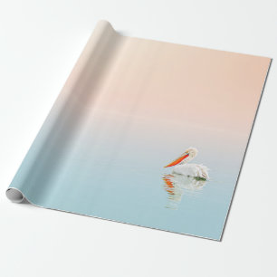 WEISSER PILKANER AUF WASSERKÖRPER GESCHENKPAPIER