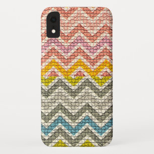 WEISSER PINK YELLOW GRAU BLAU MOSAIC CHEVRONS Case-Mate iPhone HÜLLE