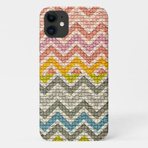 WEISSER PINK YELLOW GRAU BLAU MOSAIC CHEVRONS Case-Mate iPhone HÜLLE