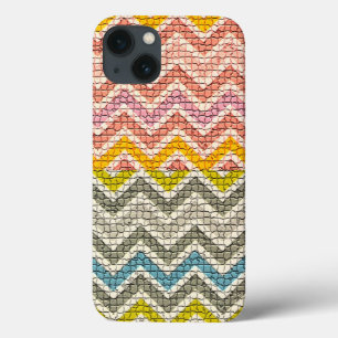WEISSER PINK YELLOW GRAU BLAU MOSAIC CHEVRONS Case-Mate iPhone HÜLLE