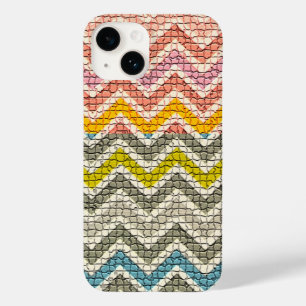 WEISSER PINK YELLOW GRAU BLAU MOSAIC CHEVRONS Case-Mate iPhone HÜLLE