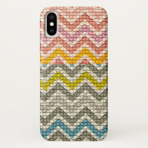 WEISSER PINK YELLOW GRAU BLAU MOSAIC CHEVRONS Case-Mate iPhone HÜLLE