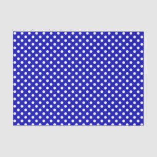 Weißer Polka-Dot zum Royal Blue Tissue Paper Seidenpapier