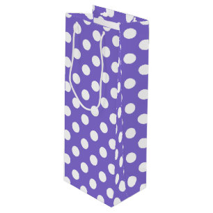 Weißer Polka-Pfoten Geschenktüte Für Weinflaschen