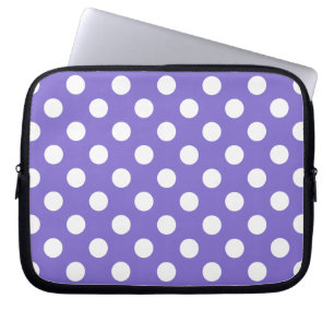 Weißer Polka-Pfoten Laptopschutzhülle