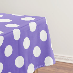 Weißer Polka-Pfoten Tischdecke