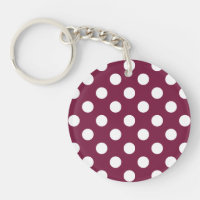 Weißer Polka-Punkte auf Bordeaux